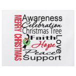 Merry Christmas Carcinoid Cancer Ribbon Collage flyers