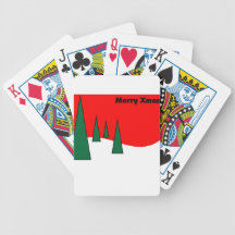 Merry  Christmas card for xmas greetings Deck Of Cards