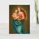 Merry Christmas Card Madonna and Child card