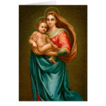 Merry Christmas Card Madonna and Child
