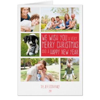 Merry Christmas card - photo collage template