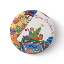 Merry Christmas cards mix buttons