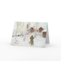 Merry Christmas  - Carl Larsson Art Greeting Cards
