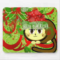 Merry Christmas Cat mousepads by samack Merry Christmas Cat mousepads