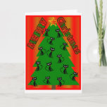 merry christmas CAT TREE Christmas Card