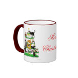 Merry Christmas Cat Tree Ringer Mug Merry Christmas Cat Tree Ringer Mug
