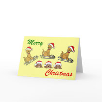 Merry Christmas Cats and dogs Christmas greeting Cards