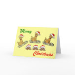 Merry Christmas Cats and dogs Christmas greeting cards