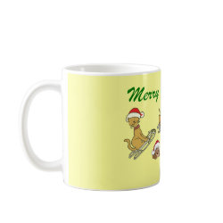 Merry Christmas Cats and dogs Christmas greeting mug