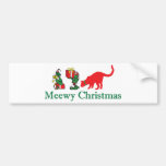 Merry Christmas Cats & Elves Bumper Sticker