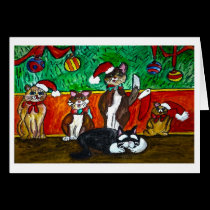 Merry Christmas Cats cards