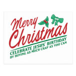 Merry Christmas - Celebrate Jesus' Birthday Post Card
