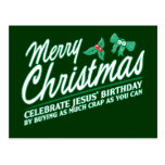 Merry Christmas - Celebrate Jesus' Birthday Postcards