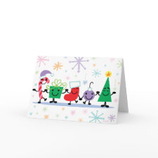 Merry Christmas Characters card card