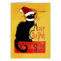 Merry Christmas -  Chat Noir Greeting Card