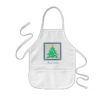 christmas, holiday, christmas tree, christmas gift, merry christmas, christmas design, festive design, xmas, season, decorative, gift, contemporary, whimsical, greetings, merry, cheerful, illustration, houk, custom, customizable, personalizable, winter, eerie, wishes, holidays, Apron with custom graphic design