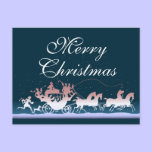 MERRY CHRISTMAS COACH by SHARON SHARPE postcards