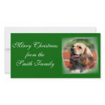 Merry Christmas Cocker Spaniel Photocard Personalized Photo Card