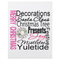 Merry Christmas Collage Pink Wreath flyers