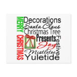 Merry Christmas Collage Presents Post Cards