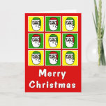 Merry Christmas Colorful Santas cards