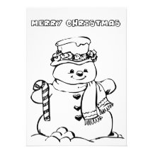Merry Christmas Coloring Card Personalized Announcement
