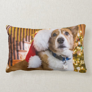 corgi christmas pillow