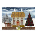 Merry Christmas Cottage Print