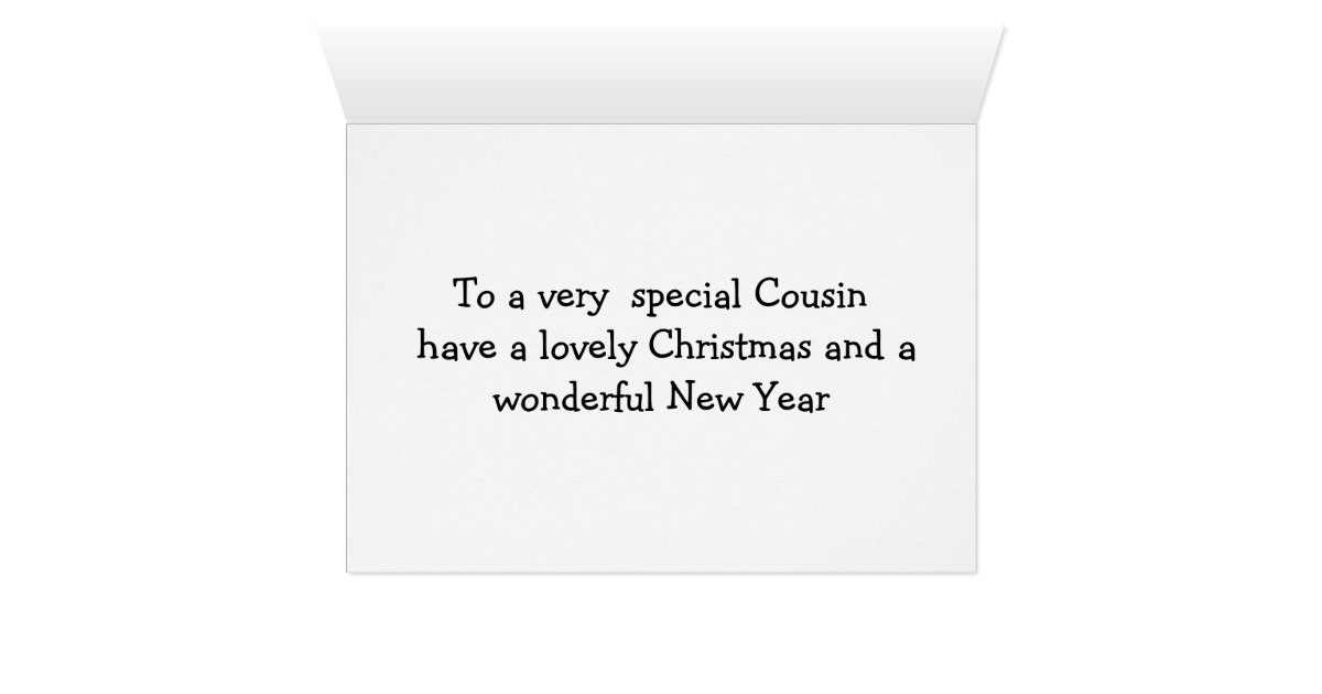 merry christmas cousin card Zazzle