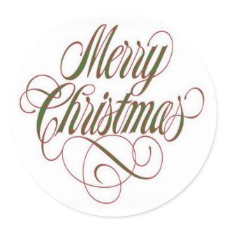 Merry Christmas! Custom Large Round Sticker sticker