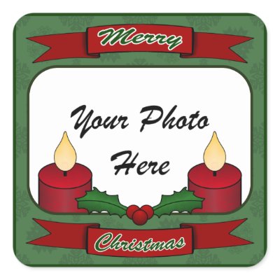 Merry Christmas! Custom Photo Sticker
