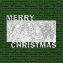 Merry Christmas Cut Out Photo Frame Green