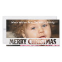 Merry Christmas Cut Out Text Photo Card