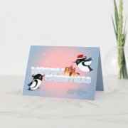 Merry Christmas - Cute Birds Christmas Present Cards
