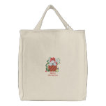 Merry Christmas cute polar bear embroidered bag