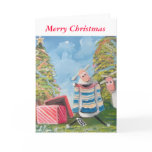 Merry Christmas cute sheep Greeting Cards