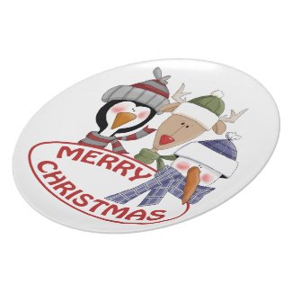 Merry Christmas Dish Party Plates
