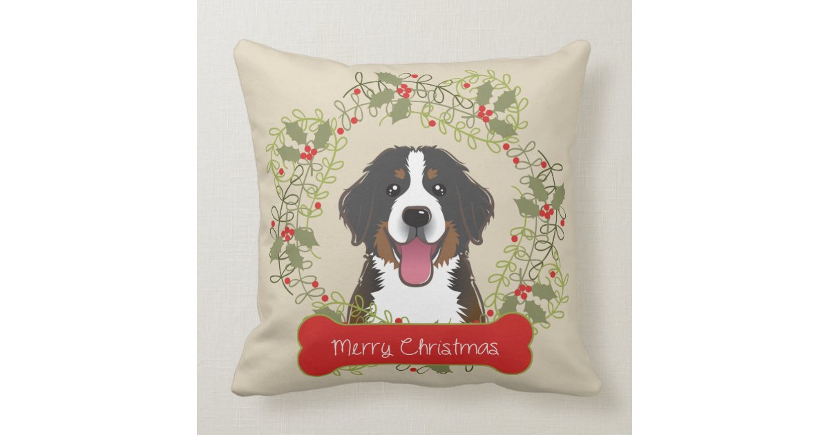 pottery barn christmas dog pillow