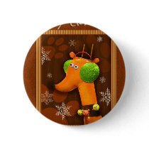 Merry Christmas Dog buttons