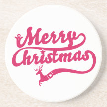 Merry Christmas Drink Coaster