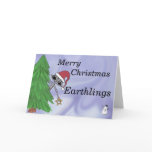 Merry Christmas Earthlings Alien cards