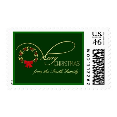 Merry Christmas - Elegant Personalized Postage