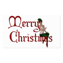 Merry Christmas Elf Design 1 - Holiday Gift Tags business cards