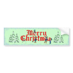 MERRY CHRISTMAS ELVES, SNOWFLAKES by SHARON SHARPE Bumper Sticker