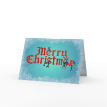 MERRY CHRISTMAS ELVES, SNOWFLAKES by SHARON SHARPE cards