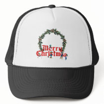 MERRY CHRISTMAS ELVES & WREATH by SHARON SHARPE hats by sharonsharpe MERRY CHRISTMAS ELVES & WREATH by SHARON SHARPE hats