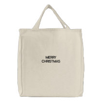 Merry Christmas embroidered bags by holiday_cheers Merry Christmas embroidered bags