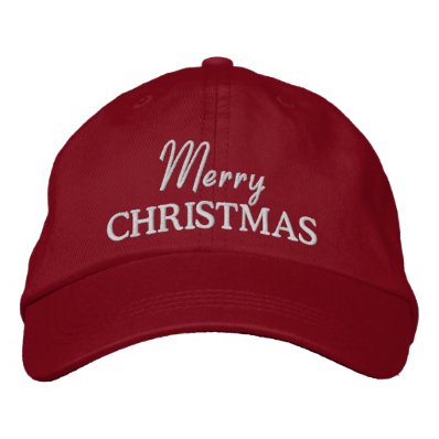 Merry Christmas Embroidered Baseball Cap/Hat