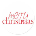 Merry Christmas Envelope Enclosure sticker