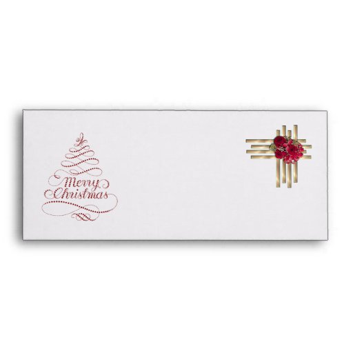 Merry Christmas Envelope with festive decoration Zazzle